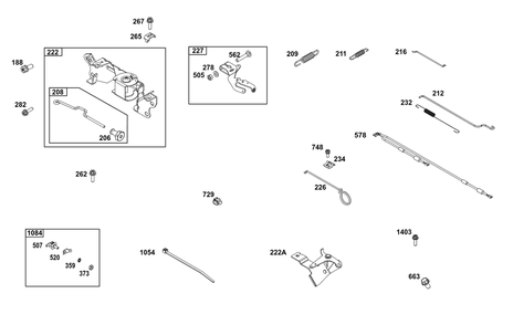 Controls Group Diagram and Parts List for 356447-0714-B5 200000 - 399999 Briggs and Stratton Engine